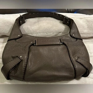 Calvin Klein leather small mini shoulder bag handbag purse - brown